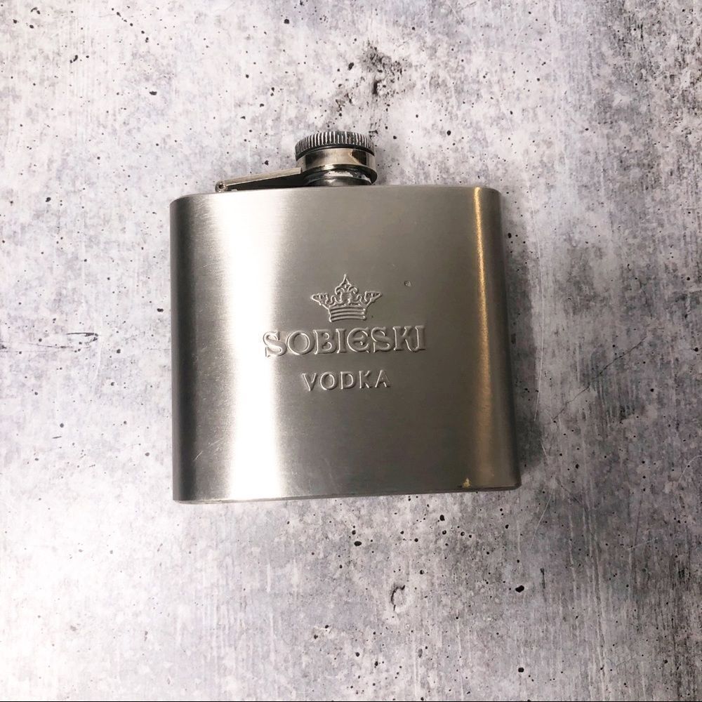 SOBIESKI VODKA Stainless Steel Flask